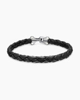 Armory® Bracelet in Black Leather with Sterling Silver, 10.7mm